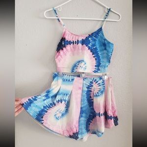 Tie dye short and top set